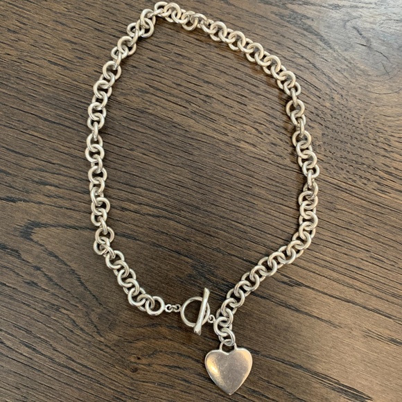 Sterling Silver Chain Necklace with Heart - Picture 6 of 6